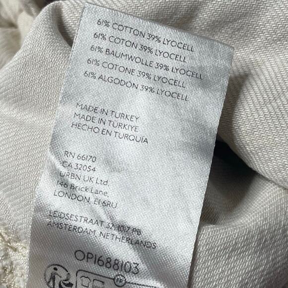 Anthropologie Pilcro Beige Wide Leg Crop Pull On Pants 2X Women's Cotton Stretch - Picture 5 of 6